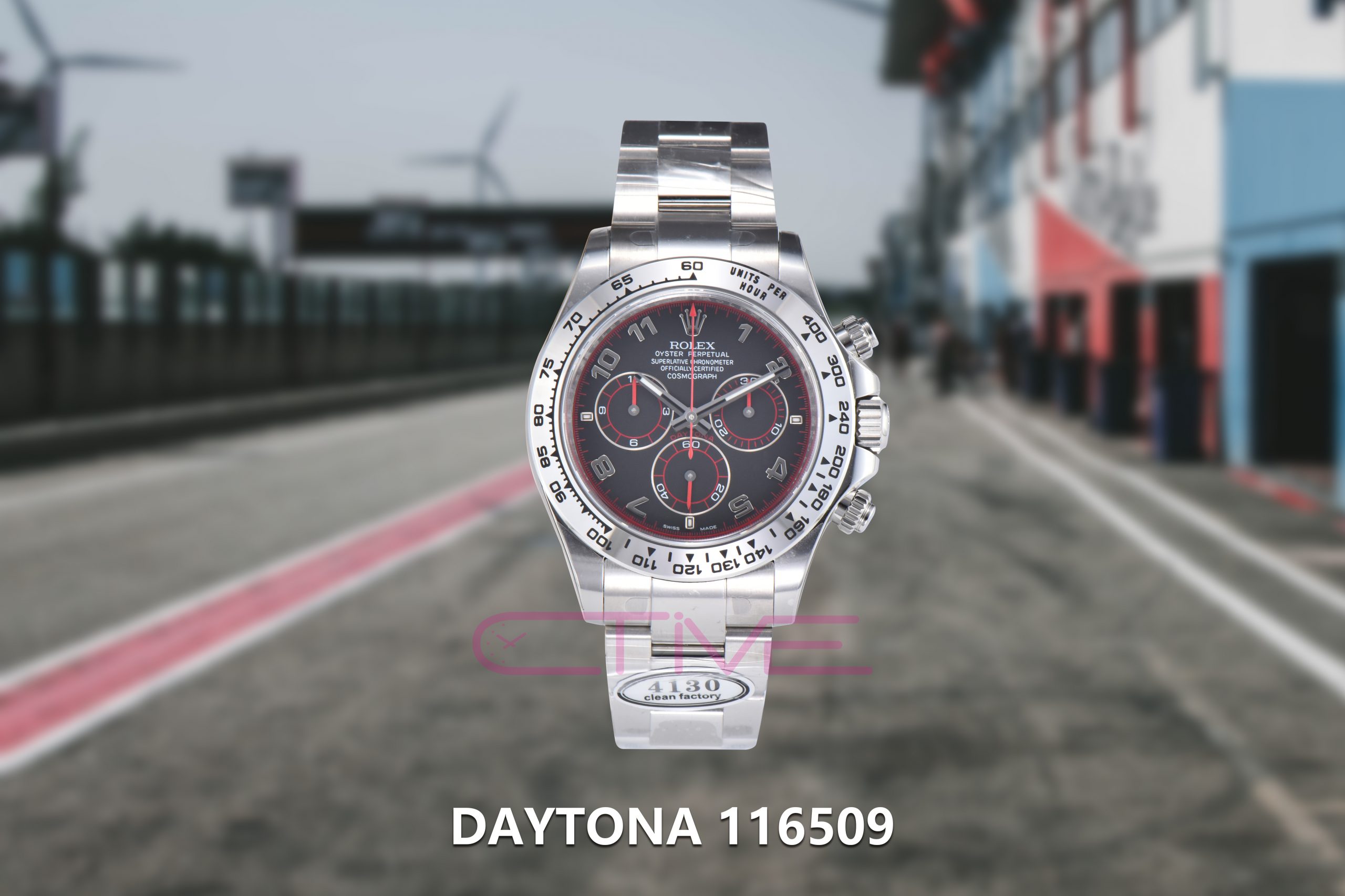 Daytona 116509 Clean 1:1 Best Edition 904L SS Case Black Dial on SS Bracelet SA4130 V2