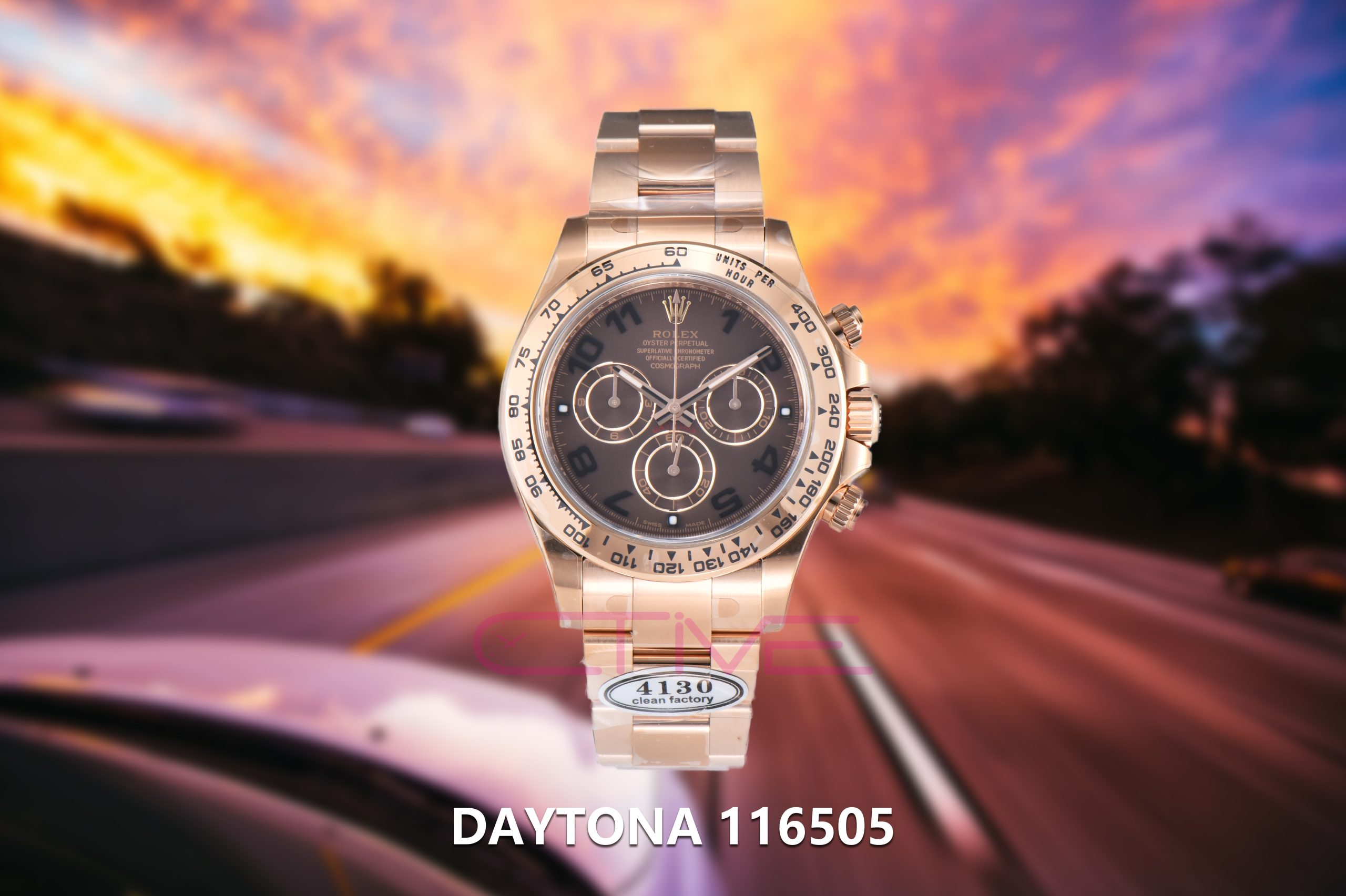 Daytona 116505 RG Clean Factory 1:1 Best Edition Brown Number Dial on RG Bracelet SA4130