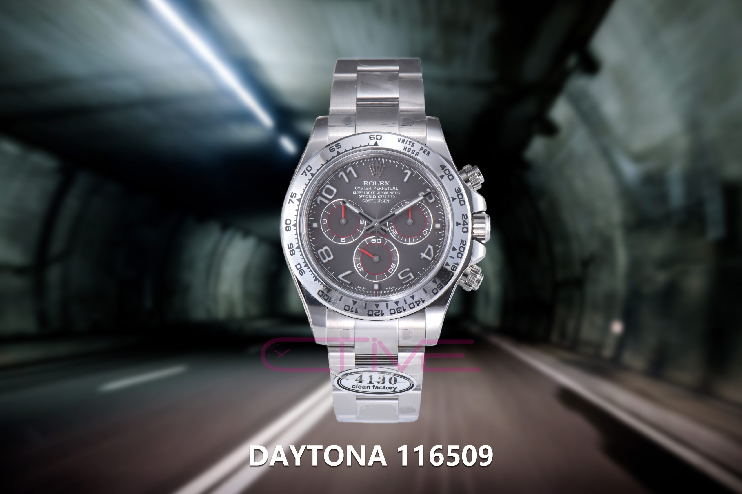 Daytona 116509 SS Clean Factory 1:1 Best Edition Grey Number Dial on SS Bracelet SA4130