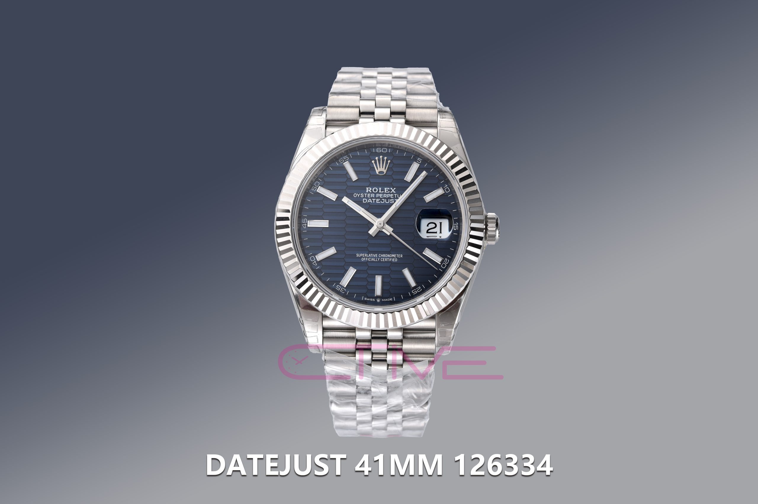 DateJust 41MM 126334 SS VSF 1:1 Best Edition Blue Fluted Dial on SS Jubilee Bracelet VS3235