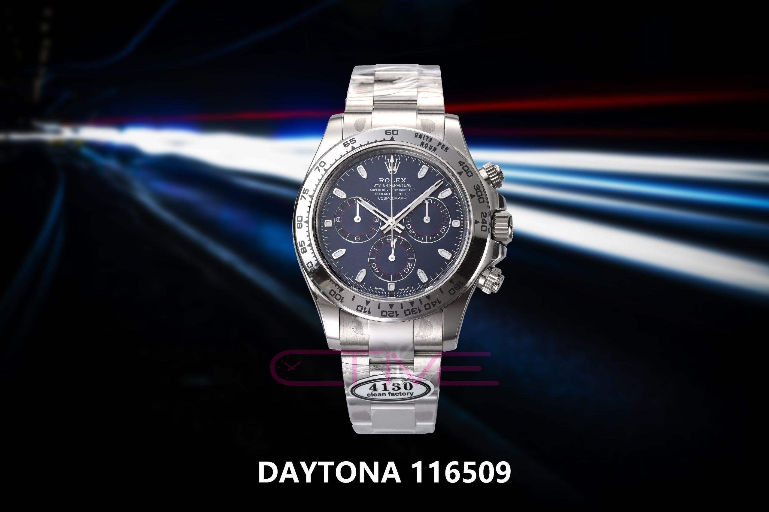Daytona 116509 SS Clean 1:1 Best Edition Blue Dial on SS Bracelet SA4130