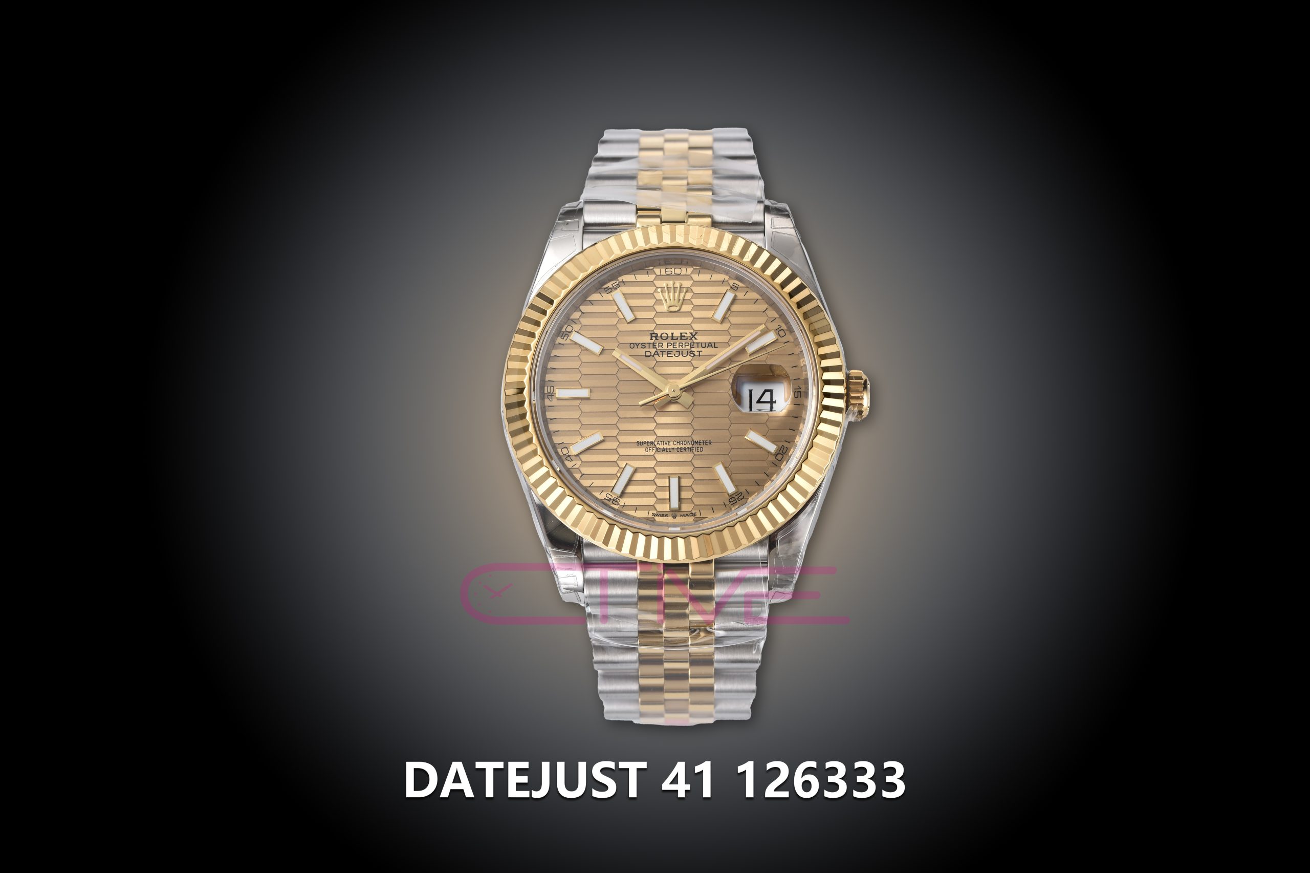 DateJust 41 126333 904L SS/YG VSF 1:1 Best Edition Gold Textured Dial on Jubilee Bracelet VS3235