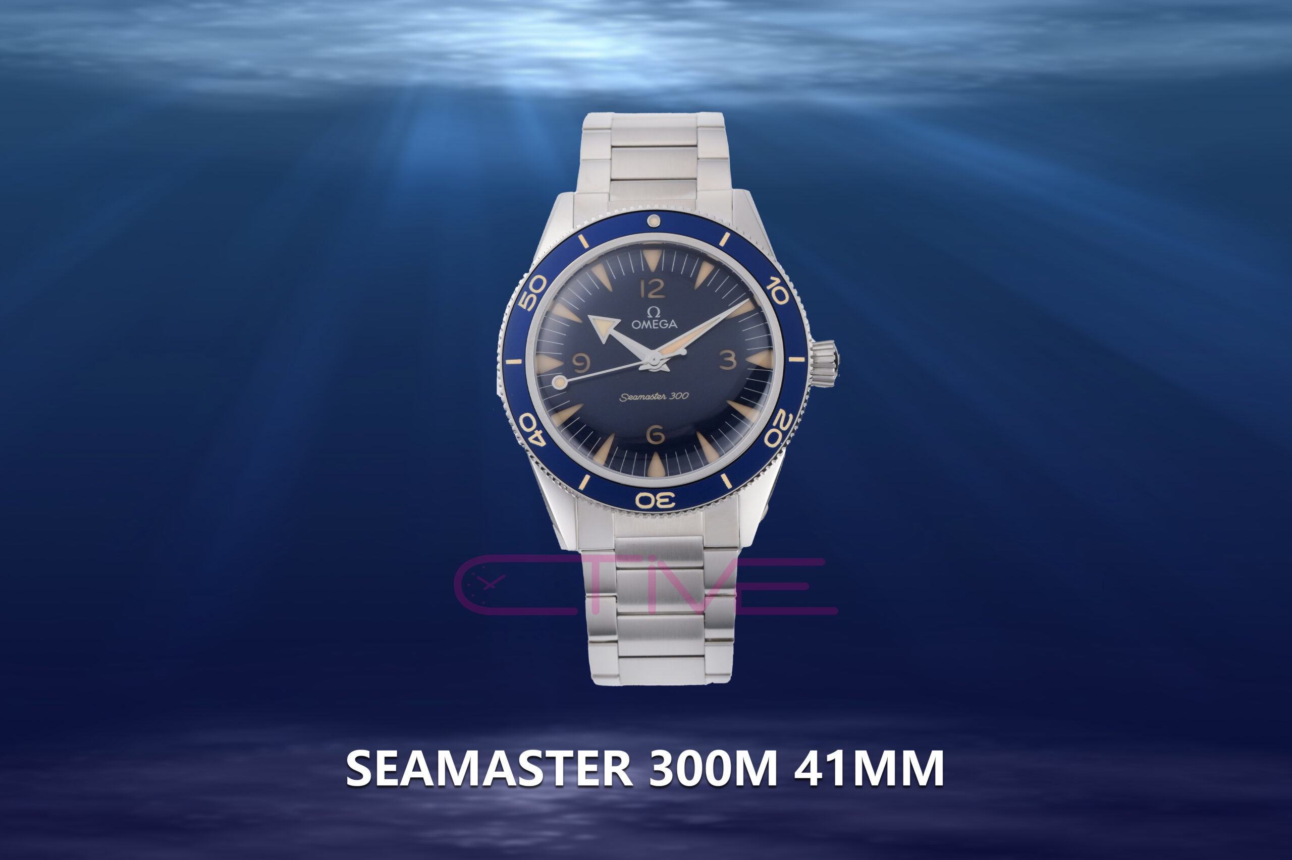 Seamaster 300m 41mm No Date SS Bracelet Navy Blue Dial VSF1:1 Best Edition A8912
