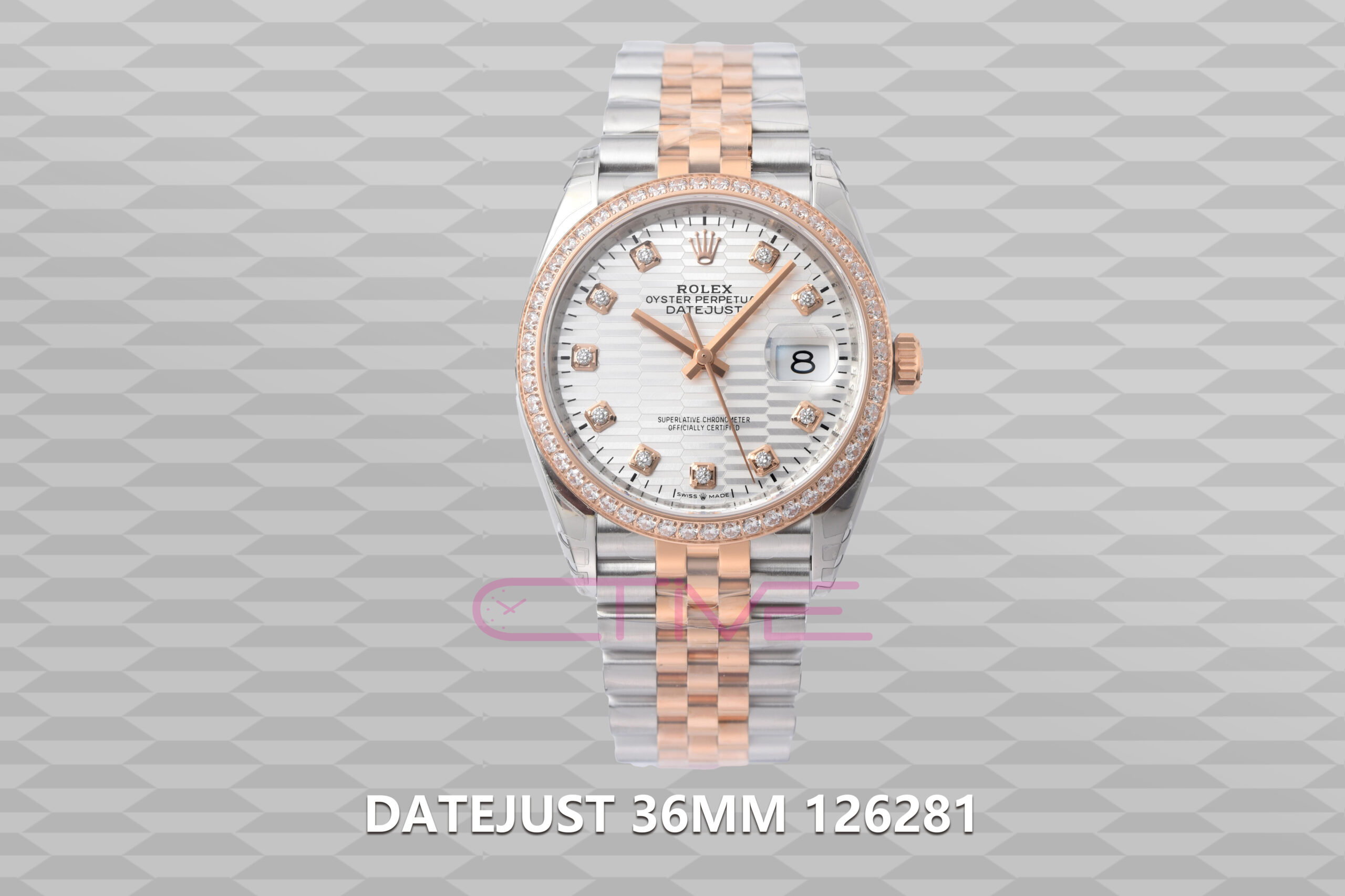 DateJust 36mm 126281 VSF 1:1 Best Edition 904L Steel Silver Textured Dial on Jubilee Bracelet VS3235