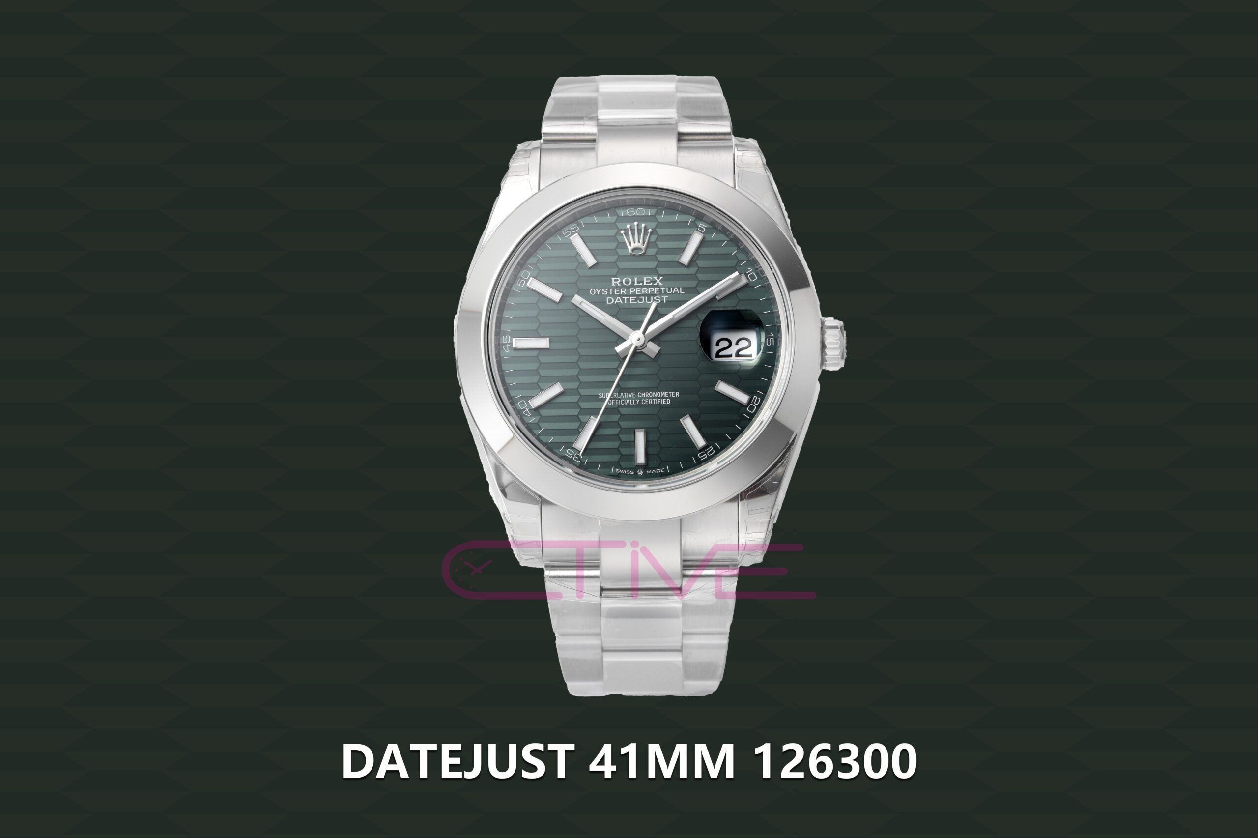 DateJust 41MM 126300 SS VSF 1:1 Best Edition Green Fluted Dial on SS Oyster Bracelet VS3235