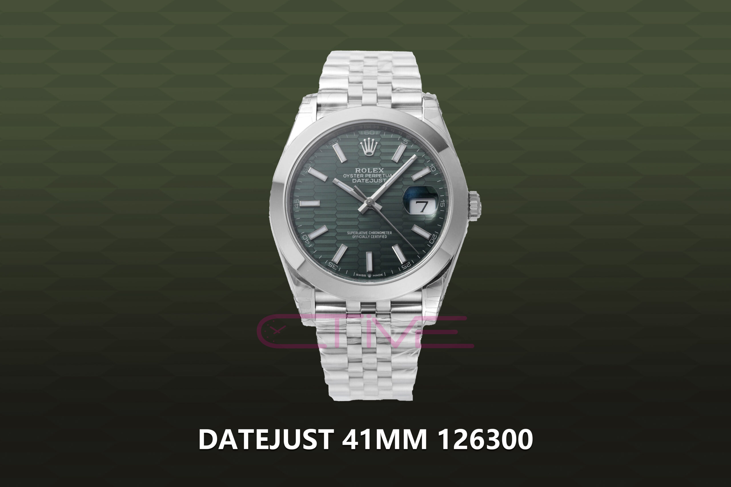 DateJust 41MM 126300 SS VSF 1:1 Best Edition Green Fluted Dial on SS Jubilee Bracelet VS3235