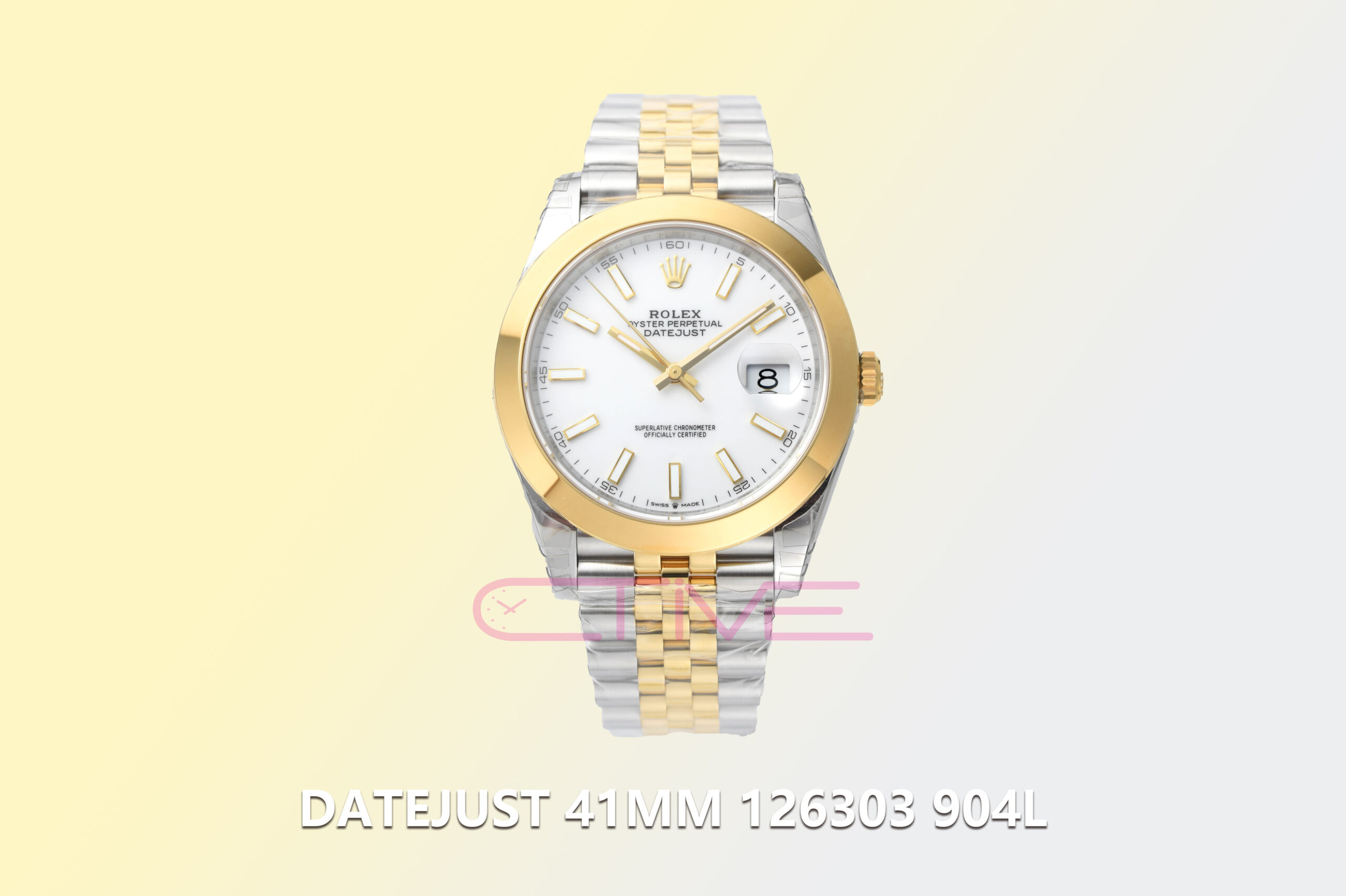 DateJust 41MM 126303 904L SS/YG VSF 1:1 Best Edition White Dial on Jubilee Bracelet VS3235
