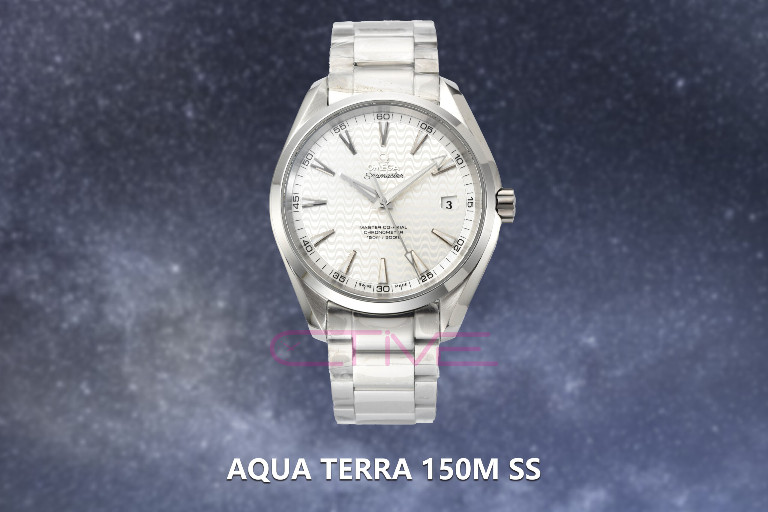 Aqua Terra 150M SS VSF 1:1 Best Edition White Wave Textured Dial on SS Bracelet A8500 Super Clone