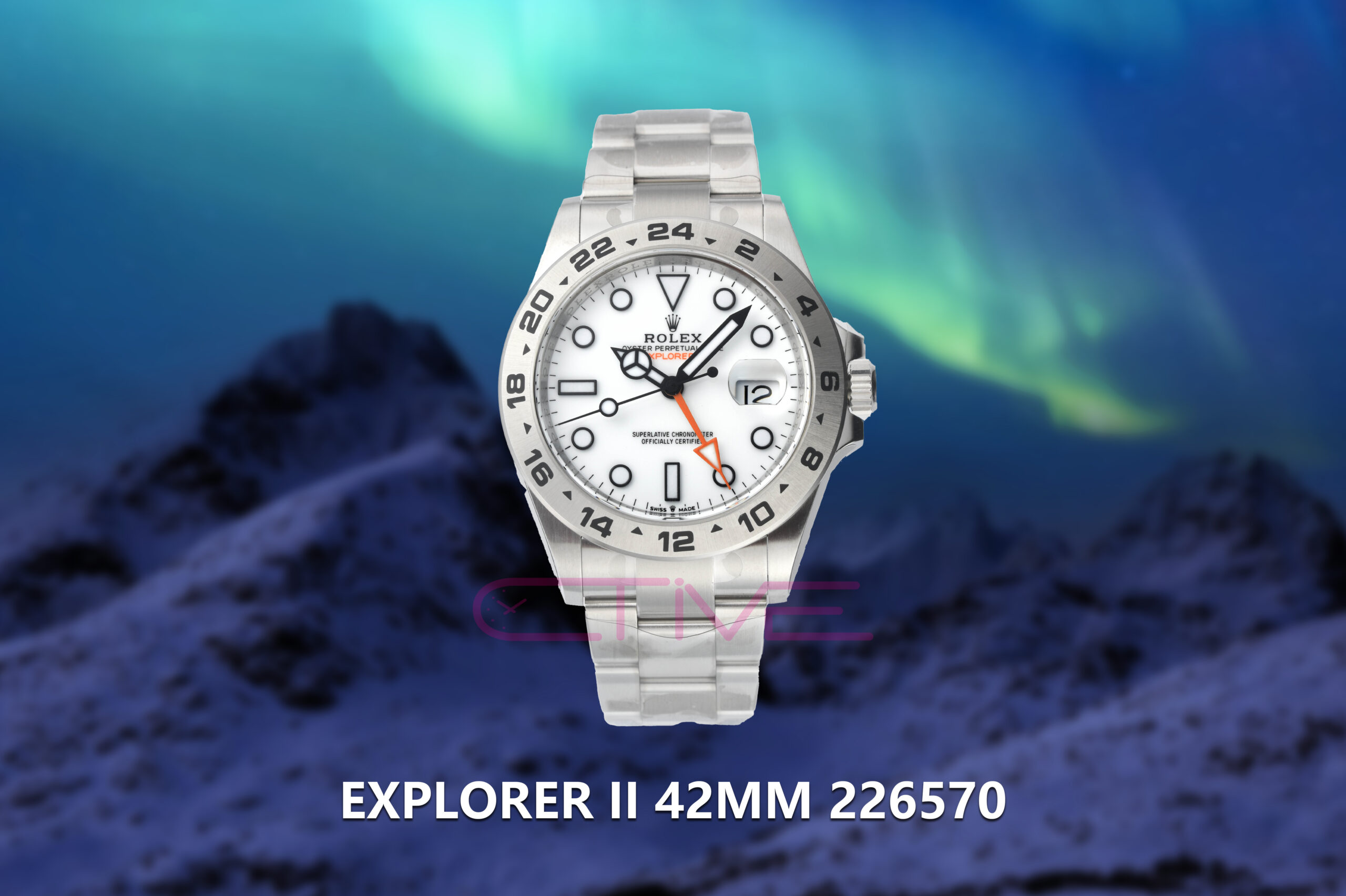 Explorer II 42mm 226570 Clean 1:1 Best Edition White Dial on 904L SS Bracelet DD3285