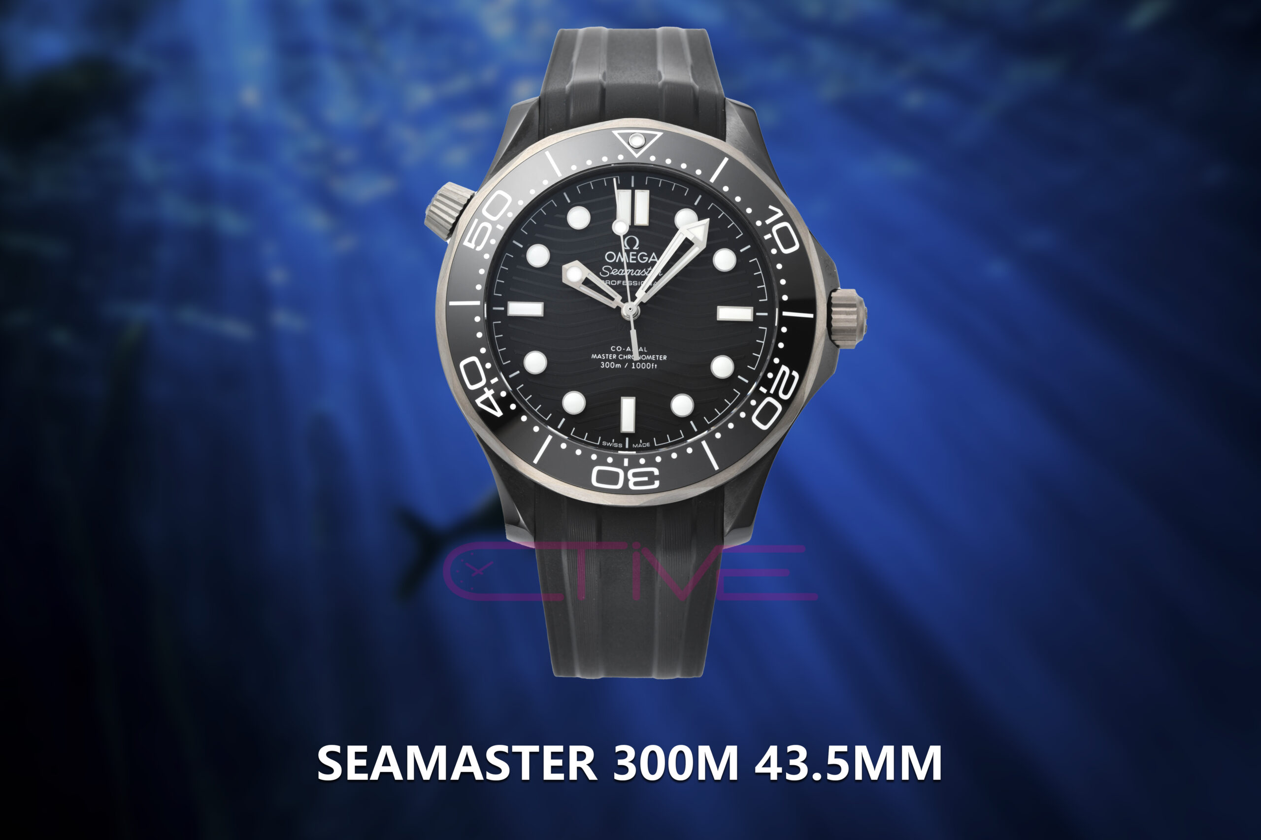 Seamaster 300m 43.5mm Ceramic Diver CER/RU Black Dial 1:1 Best Edition VSF Asia 8806