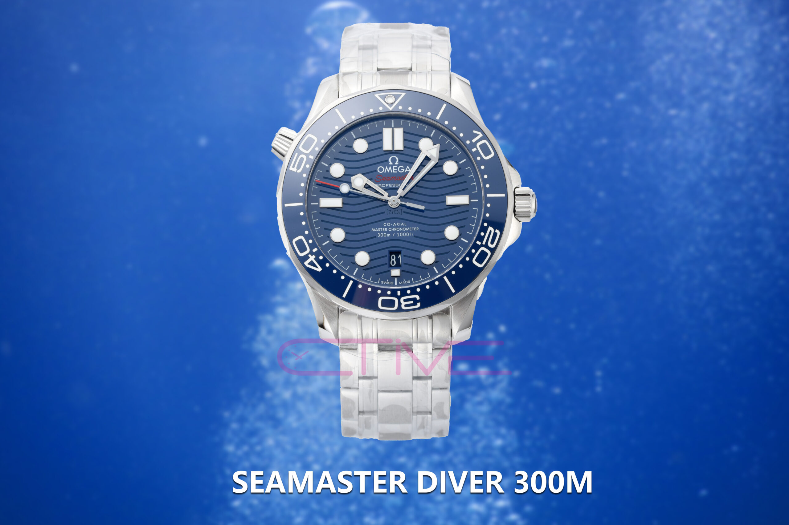 Seamaster Diver 300M VSF 1:1 Best Edition Blue Ceramic Blue Dial on SS Bracelet A8800 V2