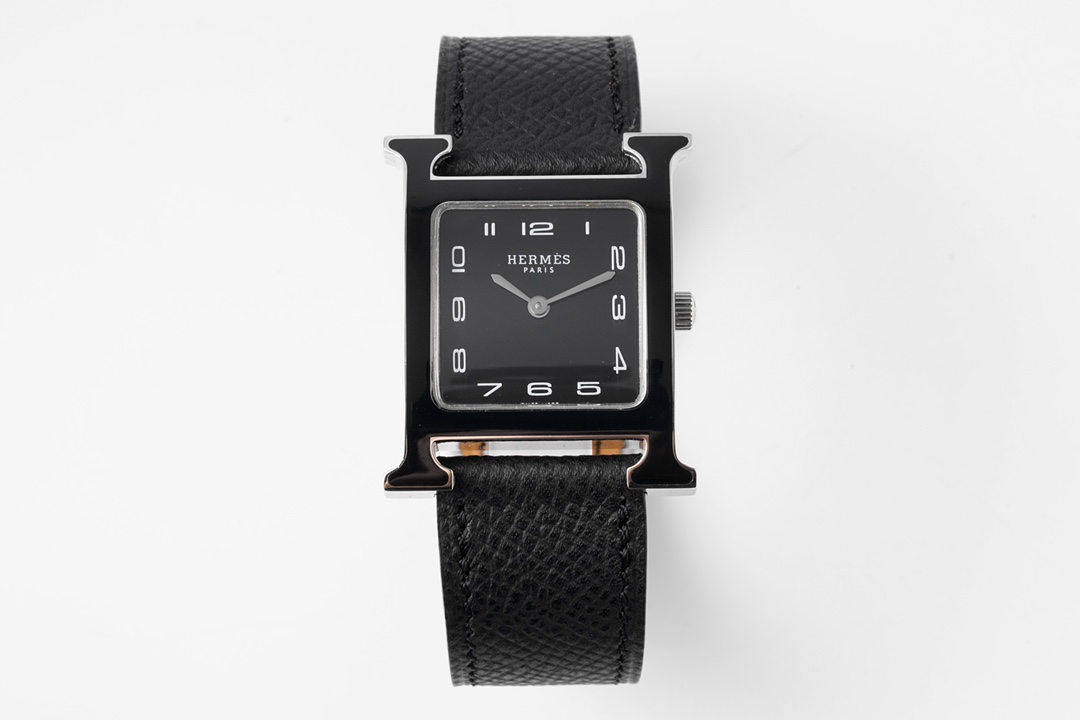 Hermes - Heure H SS/LE Blk/Num Dial Black Lacquered BVF Swiss Quartz