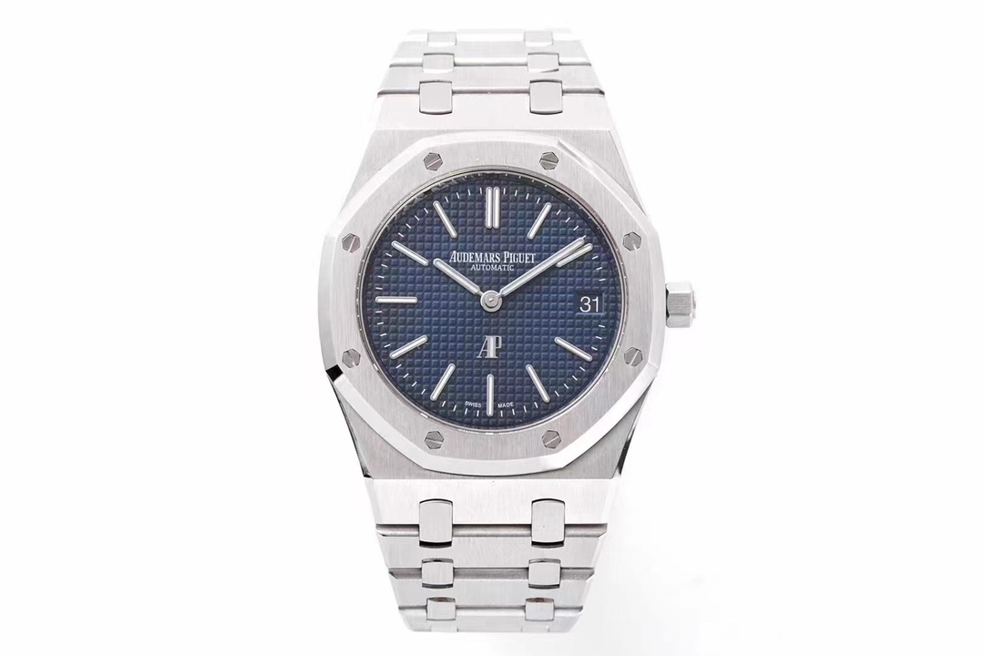 Royal Oak 39mm 15202 SS ZF 1:1 Best Edition Blue Textured Dial on SS Bracelet A2121
