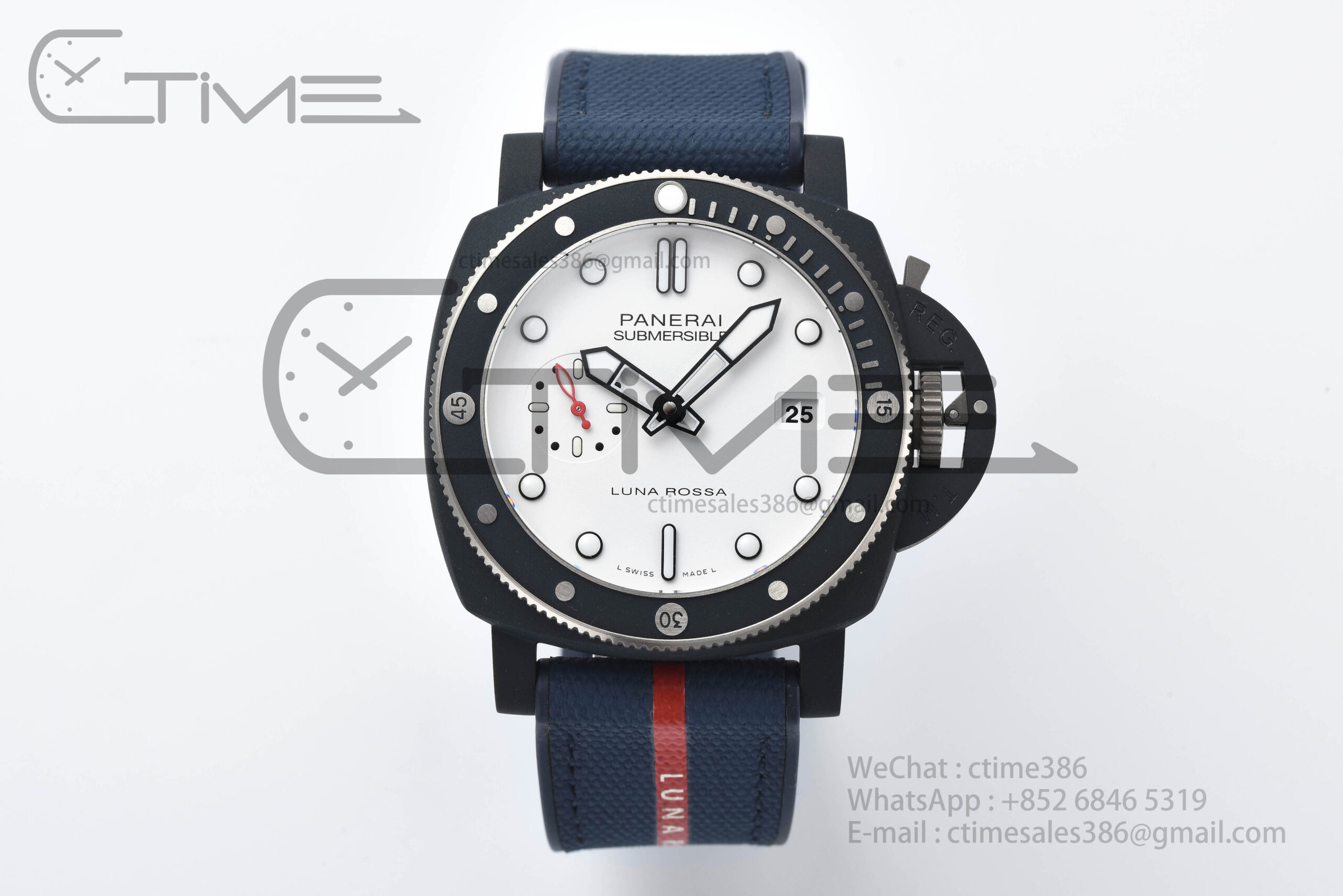 Submersible PAM1543 44mm SS/NY VSF 1:1 Best Edition White Dial VSF P900